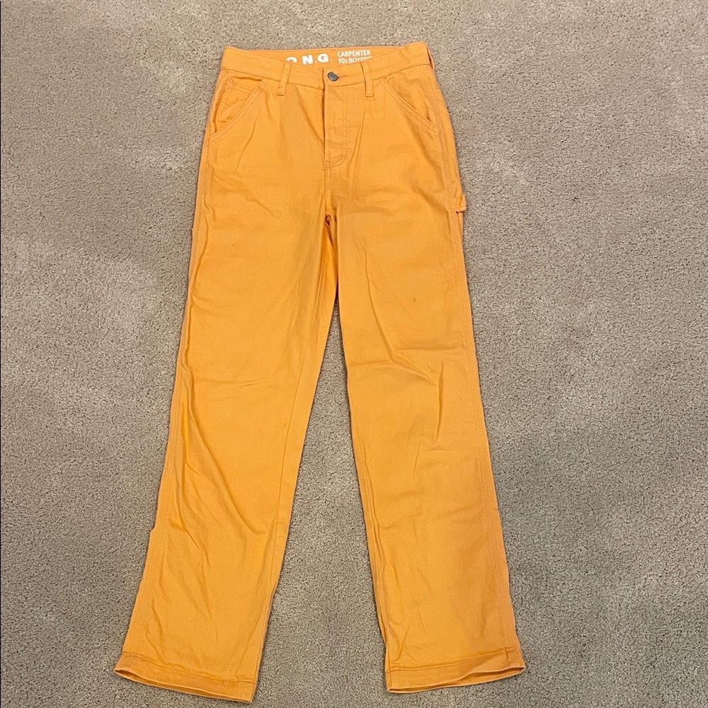 S.O.N.G. orange carpenter 90’s boyfriend jeans, button fly, wine/juniors 1/25
